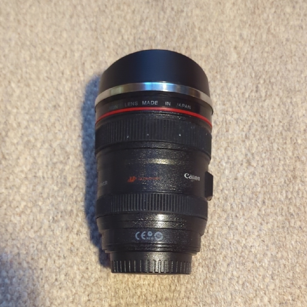 Canon style Camera Lens EF 24-105mm UltraSonic Stainless Steel Travel Mug Cup